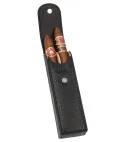 Étui de poche adorini  2 cigare en cuir noir