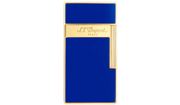 S.T. Dupont Biggy Briquet Laque bleue dorée 025005