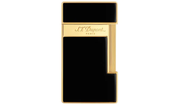 S.T. Dupont Slimmy Briquet Noir Laqué Or 028002