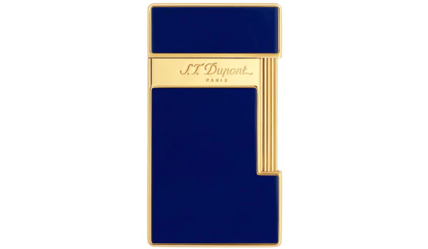 S.T. Dupont Slimmy Briquet Bleu Laqué Or 028005