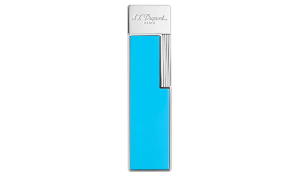 S.T. Dupont Briquet Twiggy bleu clair laqué chromé 030007