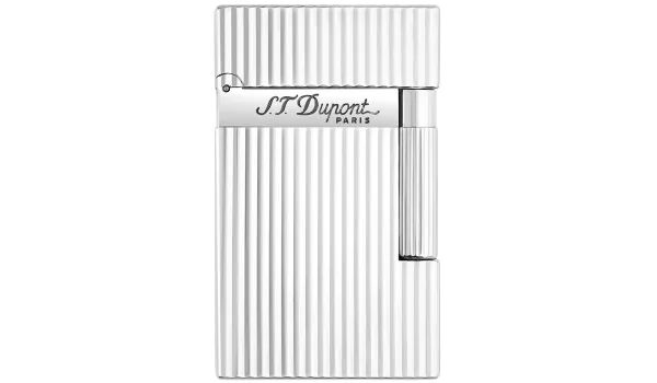 Briquet S.T. Dupont Ligne 2 rayé argenté