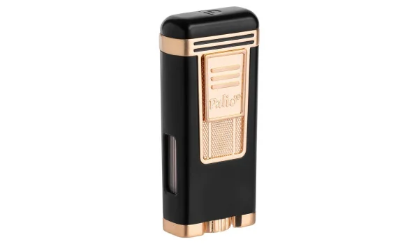 Briquet Palio Polaris Jet Noir Rose Doré